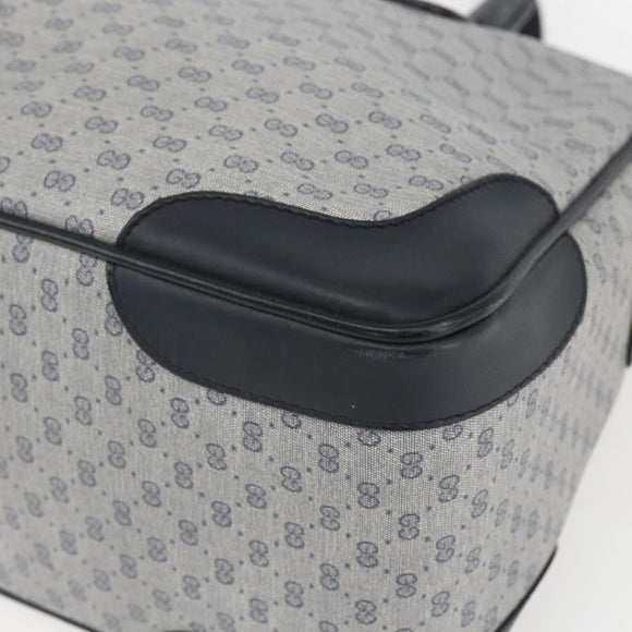 GUCCI Micro GG Supreme Hand Bag PVC 2way Navy Gold 002 122 0033 Auth 151742