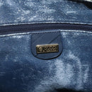 GUCCI Micro GG Supreme Hand Bag PVC 2way Navy Gold 002 122 0033 Auth 151742-17