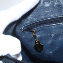 GUCCI Micro GG Supreme Hand Bag PVC 2way Navy Gold 002 122 0033 Auth 151742-18