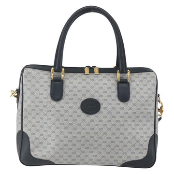 GUCCI Micro GG Supreme Hand Bag PVC 2way Navy Gold 002 122 0033 Auth 151742 - 0