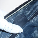 GUCCI Micro GG Supreme Hand Bag PVC 2way Navy Gold 002 122 0033 Auth 151742-23