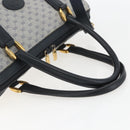 GUCCI Micro GG Supreme Hand Bag PVC 2way Navy Gold 002 122 0033 Auth 151742-7