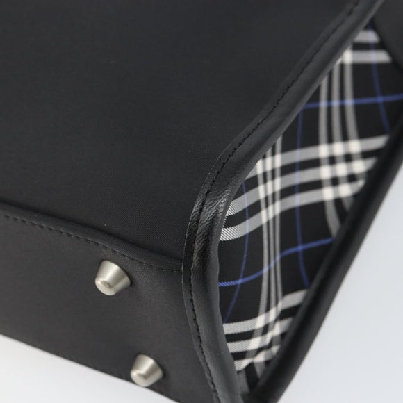 BURBERRY Black label Hand Bag Nylon Black Auth 151745