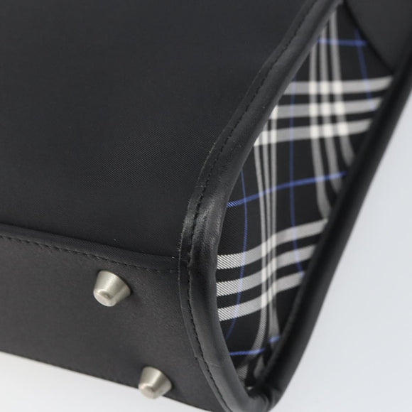 BURBERRY Black label Hand Bag Nylon Black Auth 151745