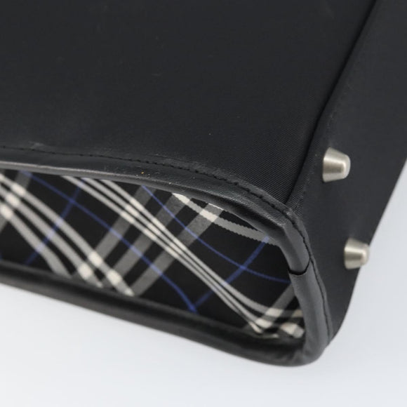 BURBERRY Black label Hand Bag Nylon Black Auth 151745