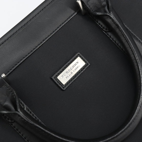 BURBERRY Black label Hand Bag Nylon Black Auth 151745