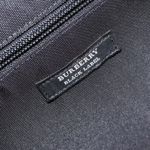 BURBERRY Black label Hand Bag Nylon Black Auth 151745