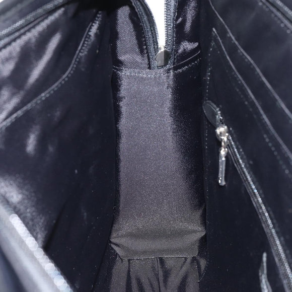 BURBERRY Black label Hand Bag Nylon Black Auth 151745