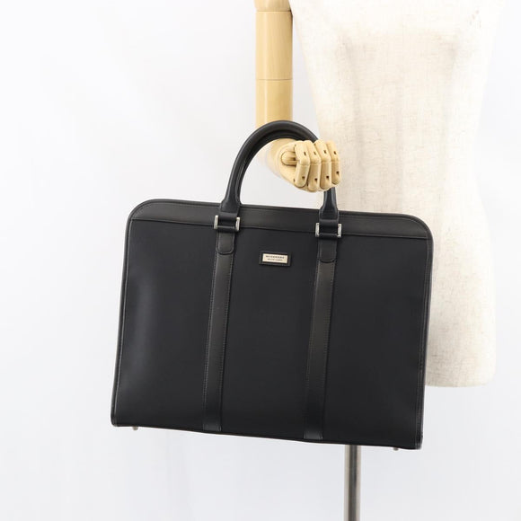 BURBERRY Black label Hand Bag Nylon Black Auth 151745