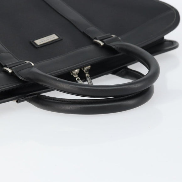 BURBERRY Black label Hand Bag Nylon Black Auth 151745