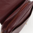 CARTIER Must Line Shoulder Bag Leather Bordeaux Gold Auth 151746-10