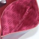 CARTIER Must Line Shoulder Bag Leather Bordeaux Gold Auth 151746-22