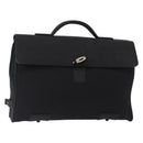MONTBLANC Hand Bag Canvas Black Auth 151747-1