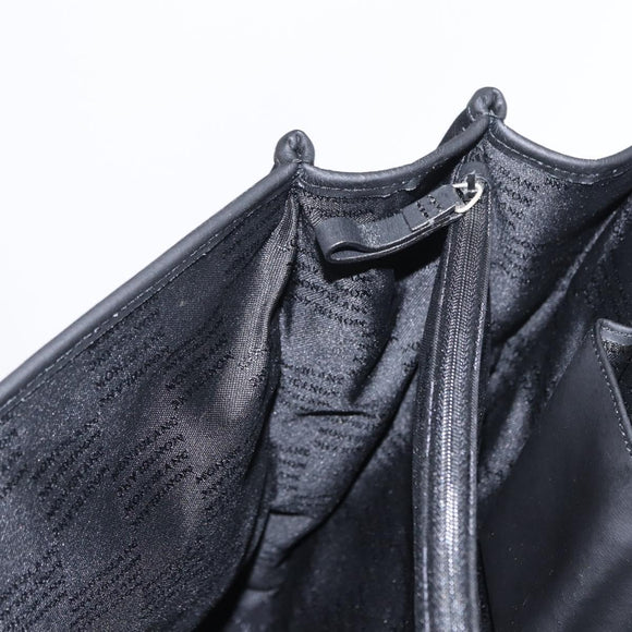 MONTBLANC Hand Bag Canvas Black Auth 151747