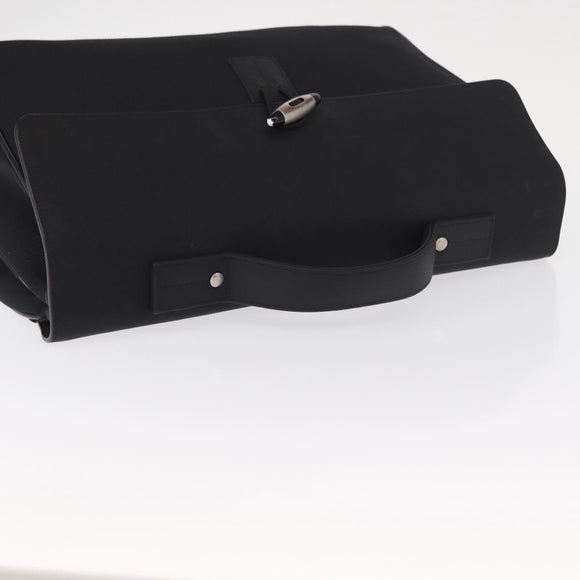 MONTBLANC Hand Bag Canvas Black Auth 151747