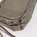 Salvatore Ferragamo Shoulder Bag Leather Silver Auth 151748-10