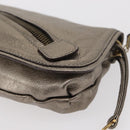 Salvatore Ferragamo Shoulder Bag Leather Silver Auth 151748-11