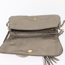 Salvatore Ferragamo Shoulder Bag Leather Silver Auth 151748-16