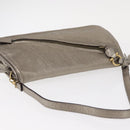 Salvatore Ferragamo Shoulder Bag Leather Silver Auth 151748-6