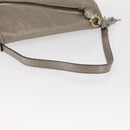 Salvatore Ferragamo Shoulder Bag Leather Silver Auth 151748-7