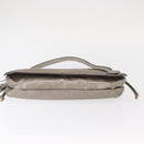 Salvatore Ferragamo Shoulder Bag Leather Silver Auth 151748-9