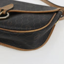 Christian Dior Honeycomb Canvas Shoulder Bag PVC Black Gold Auth 151749-10