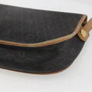 Christian Dior Honeycomb Canvas Shoulder Bag PVC Black Gold Auth 151749-12