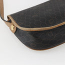 Christian Dior Honeycomb Canvas Shoulder Bag PVC Black Gold Auth 151749-13