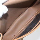 Christian Dior Honeycomb Canvas Shoulder Bag PVC Black Gold Auth 151749-14