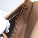 Christian Dior Honeycomb Canvas Shoulder Bag PVC Black Gold Auth 151749-16