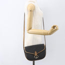 Christian Dior Honeycomb Canvas Shoulder Bag PVC Black Gold Auth 151749-18