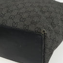 GUCCI GG Canvas Tote Bag Black Silver 31243 Auth 151751-9