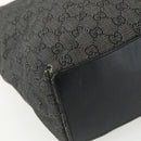 GUCCI GG Canvas Tote Bag Black Silver 31243 Auth 151751-14