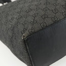 GUCCI GG Canvas Tote Bag Black Silver 31243 Auth 151751-16