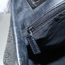 GUCCI GG Canvas Tote Bag Black Silver 31243 Auth 151751-17