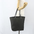 GUCCI GG Canvas Tote Bag Black Silver 31243 Auth 151751-21