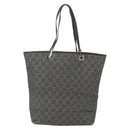 GUCCI GG Canvas Tote Bag Black Silver 31243 Auth 151751-2