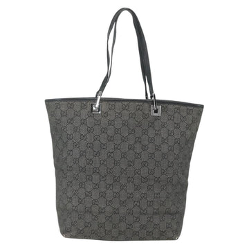 GUCCI GG Canvas Tote Bag Black Silver 31243 Auth 151751 - 0