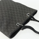 GUCCI GG Canvas Tote Bag Black Silver 31243 Auth 151751-6