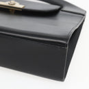 Christian Dior Hand Bag Leather Black Gold Auth 151752-10