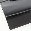 Christian Dior Hand Bag Leather Black Gold Auth 151752-13