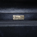 Christian Dior Hand Bag Leather Black Gold Auth 151752-15