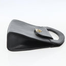 Christian Dior Hand Bag Leather Black Gold Auth 151752-5
