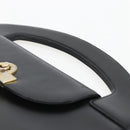 Christian Dior Hand Bag Leather Black Gold Auth 151752-8