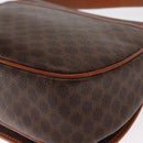 CELINE Macadam Canvas Shoulder Bag PVC Leather Brown Gold Auth 151753-16
