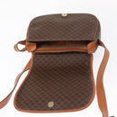 CELINE Macadam Canvas Shoulder Bag PVC Leather Brown Gold Auth 151753-10
