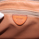 CELINE Macadam Canvas Shoulder Bag PVC Leather Brown Gold Auth 151753-12