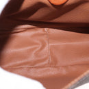 CELINE Macadam Canvas Shoulder Bag PVC Leather Brown Gold Auth 151753-11