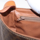CELINE Macadam Canvas Shoulder Bag PVC Leather Brown Gold Auth 151753-20