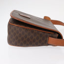 CELINE Macadam Canvas Shoulder Bag PVC Leather Brown Gold Auth 151753-3